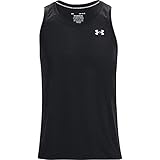 Under Armour Herren streaker singlet enganliegendes Laufshirt funktionales Tanktop, Black / Black Reflective, M EU