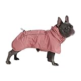 Spark Paws Hunderegenmantel, wasserdichte Winddichte Regenjacke, für kleine, mittlere, große und extra große Hunde, reflektierend, atmungsaktiv, mit vollständigem Körperschutz - Sea Pink, XL