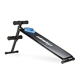 Relaxdays Sit Up Bank klappbar, 5-fach verstellbar, Bauchtrainer Bank, gepolsterte Beinfixierung, Trainingsbank, schwarz