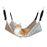 Katzenhängematte, Haustierkäfig-Hängematte, Haustier Hängematte, Katzenschaukel, mit Verstellbaren Trägern, Geeignet für Haustiere mit Einem Gewicht Von Nicht Mehr Als 9 kg (57 x 47cm)