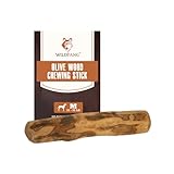 Wildfang® Olivenholz - Kaustab für Hunde, 100% natürliches Hundespielzeug, Zahnpflege & Training (M)