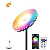LuminexDesigns LED Stehlampe Deckenfluter, 36W Super Hell Dimmbar Stehlampe 2700K-6500K RGB Stufenloses Dimmen, Fernbedienung und Touch-Steuerung für Wohnzimmer Schlafzimmer Büro