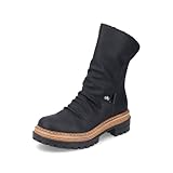 Rieker Damen Winterstiefel 75650, Frauen Stiefel,gefüttert,boots,winterschuhe,uebergangsstiefel,uebergangsschuhe,warm,schwarz (00),38 EU / 5 UK