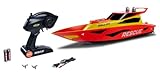 Carson 500108058 RC Rescue 2.4G 100% RTR - Ferngesteuertes Boot, RC Boot, Ferngesteuertes Spielzeug für Kinder und Erwachsene, inklusive Fernsteuerung, Rot
