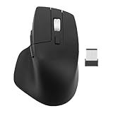 XUMIUZIY Ergonomische 2,4 G Maus, Kabellose Gaming Maus mit 6 Tasten, 3 Einstellbaren DPI Einstellungen, Lange Akkulaufzeit, rutschfest und Atmungsaktiv, Kompatibel mit PC, Laptop