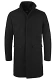 !Solid Jampa Herren Wintermantel Wollmantel Winterjacke mit Stehkragen, Größe:L, Farbe:Black (194007)