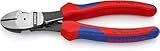 Knipex Kraft-Seitenschneider schwarz atramentiert, mit Mehrkomponenten-Hüllen 180 mm 74 12 180