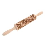 TOPPERFUN Bedrucktes Nudelholz Halloween-Nudelholz Teigrollmatte verstellbare Nudelhölzer Tonrollstift geprägte Nudelhölzer Keksrollstift Teig Rolling Pin Rollstift prägen Tonwerkzeuge Khaki
