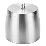 Piuusngy Aschenbecher, großer Outdoor-Aschenbecher mit Deckel, Aschenbecher für den Außenbereich, Terrasse, winddicht, rauchfreier Aschenbecher aus Edelstahl