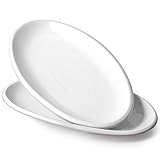 DOWAN Servierplatte Oval 2er, 14'/35,6 cm Tiefer Teller...