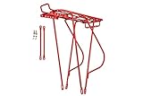 28 Zoll Gepäckträger Fahrrad Trekking City Bike Streben 160 mm Federklappe Rot