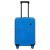 Bric's Hartschalen-Trolley Erweiterbar, Kollektion Ulisse B|Y, 4-Rollen-Koffer, Widerstandsfähig und Ultraleicht, USB-Anschluss, Integriertes TSA-Schloss, Maße: 37x55x23/27, Neonblau