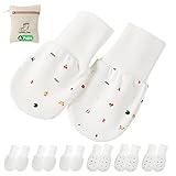 6 Paare Fäustlinge Baby Babyhandschuhe aus Baumwolle als Neugeborenen Handschuhe, No Scratch Fäustlinge Handschuhe Babyhandschuhe Keine Kratzhandschuhe für 0-5 Monate Jungen Mädchen