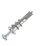 Hemobllo 200 Stück Teiliges Metall Hohlraumdübel mit Selbstbohrenden Schrauben Rostfrei für Gipskartonplatten und Hohlwände Einfache Montage Geeignet für Badezimmer Küche Regale