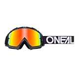 O'NEAL | Fahrrad- & Motocross-Brille | MX MTB DH FR Downhill Freeride | Hochwertige 1,2 mm-3D-Linse für ultimative Klarheit, UV-Schutz | B-10 Goggle | Erwachsene Unisex | Schwarz Weiß | One Size