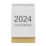 ASHLUYAK Mini Tischkalender 2024 Für Home Geschenke Und Dekorationen Dickes Papier Gestreifte Blöcke Tischkalender Monatsübersicht Monatsübersicht Mond Konto Veranstalter