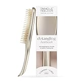 Tangle Teezer Ultimate Detangler Haarbürste – Nasses & Trockenes Haar – Entwirrungsbürste für Alle Haartypen – Zweistufige Borsten Reduzieren Haarbruch & Knoten – Champagner Gold mit Chrom-Finish