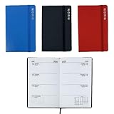 Kalender 2025 Taschenkalender Terminplaner Hardcover und Gummiband 14,5 x 9,5 x 1 cm 1 Stück
