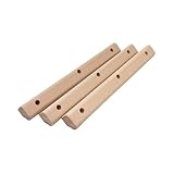 F Fityle 3 Stück Klettergriffe Holz Trainingsbretter Kletterblöcke Rungentrainer Griffkraftsteigerung für Zuhause Fitnessstudio Kletterwand