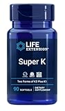 Life Extension - Super K | Komplexes Vitamin K1 und K2 für ganzheitliche Unterstützung der Herz- und Knochengesundheit - 90 Softgels