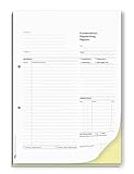 ORGASET Regiebericht/Rapport | DIN A4 | 2-fach selbstdurchschreibend | 2x50 Blatt Durchschreibeblock | weiß/gelb