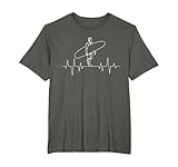 Herzschlag Surfer Surfen EKG Puls Surf Geschenk T-Shirt