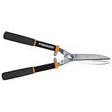 Fiskars Power-Heckenschere – 20,3 cm Edelstahl-Klingen – Pflanzenschere mit scharfer, präzisionsgeschliffener Stahlklinge