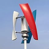 Windkraftanlage Vertikal Windturbinen 600W 12V 24V 48V Windgenerator Helix Wendel Turbine Controller Kit mit Laderegler,Garten 3Klingen Windkraftanlag für Zuhause Boote, Pavillons, Hütten