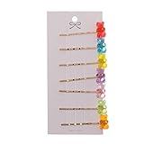 Haarspangen, gemischte Cartoon-Pandabär-Haarspangen, Gummibärchen, Regenbogen-Süßigkeiten-Haarnadeln, Kinder-Haarschmuck für Frauen und Mädchen, Schmuck, Haarspangen, Zubehör
