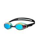 arena Zoom X-Fit Mirror Schwimmbrille für Erwachsene, Unisex-Schwimmbrille mit Breiten Linsen, UV-Schutz, Verstellbarer Nasensteg, Silikondichtungen, Linsen mit Anti-Beschlag-Beschichtung