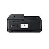 Canon PIXMA TS9550 Drucker Farbtintenstrahl Multifunktionsgerät DIN A4 A3 (Drucker A3, Scanner, Kopierer, 5 separate Tinten, WLAN, LAN, Print App, 2 Papierzuführungen, Duplexdruck) schwarz