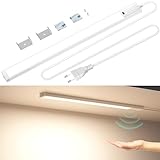 DEALGADGETS Unterbauleuchte Küche Led Dimmbar 41cm 4000K Schrankleucht Lichtleiste mit Berührungsloser Sensor Ultradünnes Unterbauleiste Led Leiste