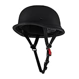 Samger Half Face Motorradhelm Halbschalenhelm German Style Motorradhelm für Chopper Cruiser Bike (M)