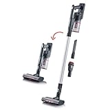 SEVERIN Akku Staubsauger kabellos 40 Min Laufzeit, 2-in-1 Staubsauger mit High-Speed LED-Bürste, ultraleicht für Teppich, Hartböden & Auto, beutellos, HV 7154