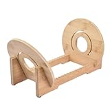 Schallplatten-Organizer – Display mit, robuster Kartenhalter aus Holz, antistatische Innenärmel, rundes Bodendesign, Reinigungswerkzeuge mit weicher Bürste