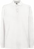 Fruit of the Loom - Premium Longsleeve Polo - Modell 2013 / White, M M,White