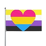 Nonbinary Genderqueer Non Binary Pansexual Pride Flag Welcome Party Outdoor Decorations Picks Home House Garden Yard Decor 3 X 5 Ft Large Flag