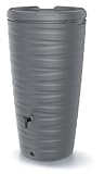 Regenwassertonne Regentonne Regenbehälter Regentank Regenfass Amphore 240L Welle-Disign 3D mit Wasserhahn (Grau)