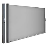 Ausziehbarer faltbarer Sonnenschutz für den Außenbereich, Sichtschutz, Seitenmarkise, Terrasse, einziehbarer Seitenmarkise, UV-beständig, wasserdicht, Sichtschutz für Garten, Balkon, Hof