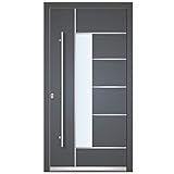 Haustür Welthaus WH75 Standard Aluminium mit Kunststoff LA40 Dortmund Tür 1000x2100mm DIN Links Farbe aussen anthrazit 7016 Innen weiß außengriff BGR1400 innendrucker M45 Zylinder 5 Schlüßel