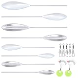 Fizdoqg 8 Stück Spirolino Forelle Set - 4X Sbirolino Schwimmend 4X Spirolino Sinkend 8g 10g 15g 20g und Dreifachwirbel Angeln Kleine Schnurstopper Sbirolino Forellen Set, Sbirolino Set Angelzubehör
