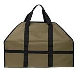 Kaminholz-Tragetasche, strapazierfähiges Oxford-Gewebe, Outdoor-Camping, Segeltuch-Tasche mit Griff, Holzhalter, Holzscheite, Tragetasche für Kamin (helle kardische Farbe)