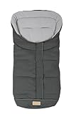 Altabebe AL2203C- 80 KlimaGuard Winterfußsack aus recyceltem Polyester für Kinderwagen, dunkelgrau- hellgrau