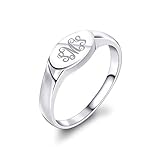 Siegelring für Frauen Monogramm Ringe Monogrammiert Pinky...