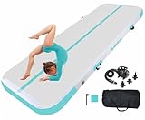 MEKETUM Airtrack Matten 2 3 4 5 6 m 10/20 cm Dicke Turn Matte Aufblasbar Gymnastikmatte Rutschfest Sportmatte für Zuhause/Training/Tumbling/Yoga/Outdoor/Fitness