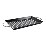 Barbecue-Grills Ing Pfannen Grilltabletts mit Griffen zum Kochen von Fleisch, Gemüse und Meeresfrüchten Balkongrill Elektrisch (Black, One Size)