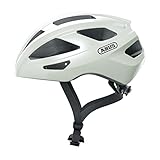 ABUS Rennradhelm Macator - sportiver Fahrradhelm für Einsteiger - auch für Zopfträger/-innen - für Damen und Herren - Weiß Glänzend, Größe M