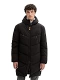 TOM TAILOR Denim Herren 1041777 Winter Puffer-Parka mit Kapuze, 29999-Black, XL