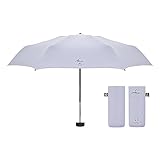 Ambra UV: Regenschirm mit UV-Schutz. Windfester Mini-Taschenschirm für Regen und Sonne. 220 g 18 x 5 cm. Flieder