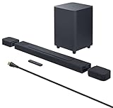 JBL BAR 1000 PRO 7.1.4 Soundbar mit 10 Zoll Kabelloser Subwoofer Abnehmbare Rücklautsprecher und 2 m 8K Ultra High Speed HDMI Kabel